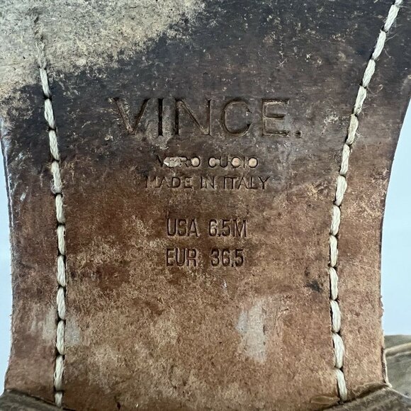 Vince Size 6.5 Grayson Suede Leather Hidden Wedge Ankle Boots In Flint - Picture 7 of 7